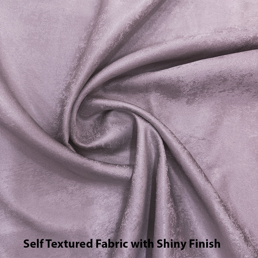 Jacquard Room Darkening Curtains in Grey Lilac Set Of 2 - (P262)
