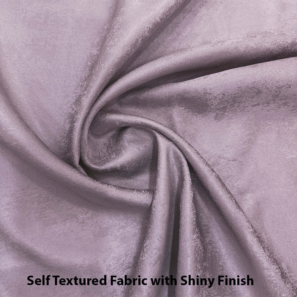 Jacquard Room Darkening Curtains in Grey Lilac Set Of 2 - (P262)