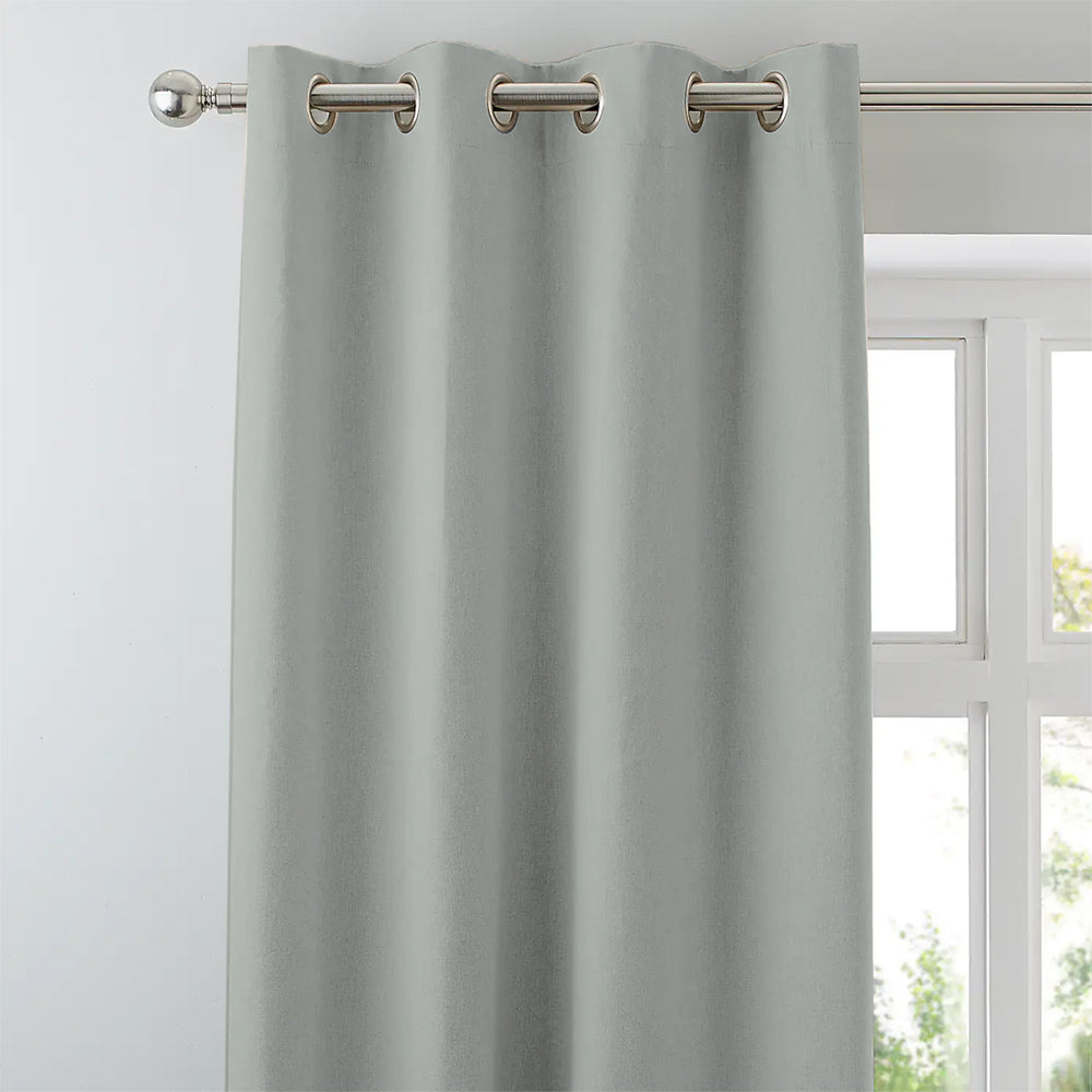 Jacquard Room Darkening Curtains in Oyster bay Grey Set Of 2 - (P265)