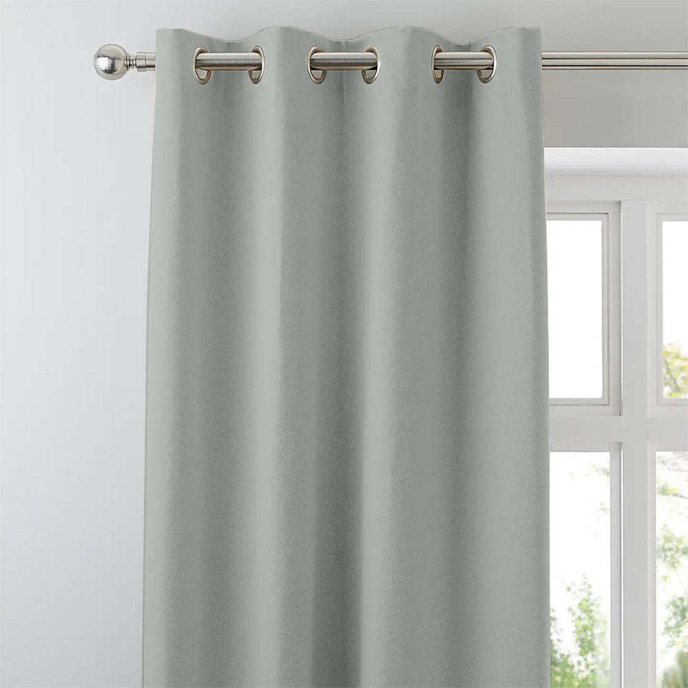 Jacquard Room Darkening Curtains in Oyster bay Grey Set Of 2 - (P265)