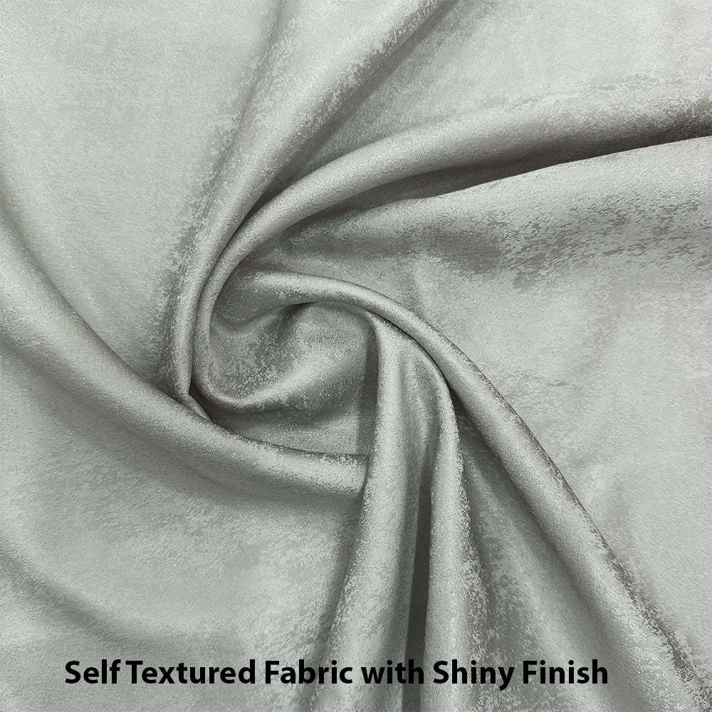 Jacquard Room Darkening Curtains in Oyster bay Grey Set Of 2 - (P265)