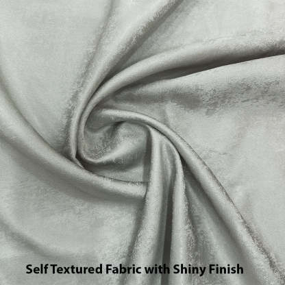 Jacquard Room Darkening Curtains in Oyster bay Grey Set Of 2 - (P265)