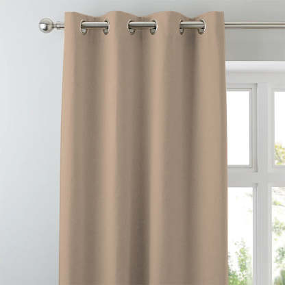 Jacquard Room Darkening Curtains in Dessert Sand Beige Set Of 2 - (P270)