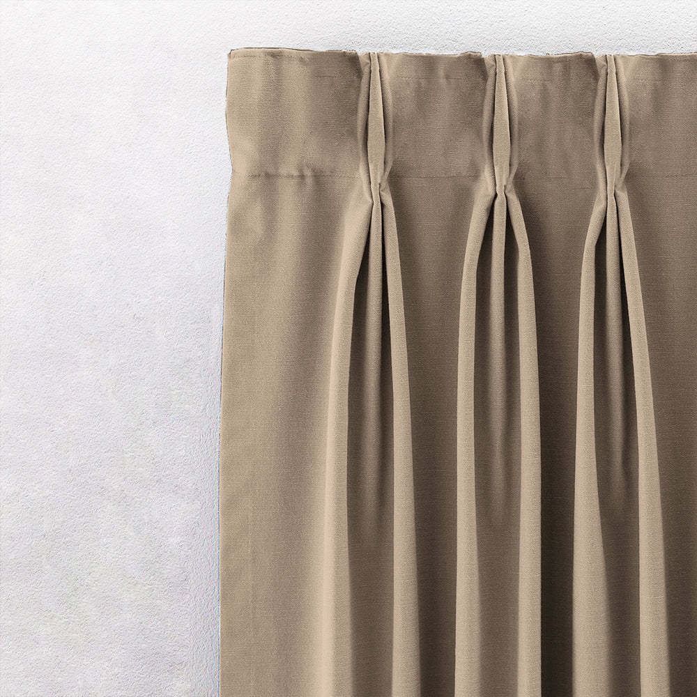 Jacquard Room Darkening Curtains in Dessert Sand Beige Set Of 2 - (P270)