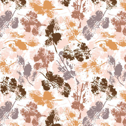 Chromatic Foliage Floral Burnt Brown Heavy Satin Blackout curtains Set Of 2 - (DS271C)