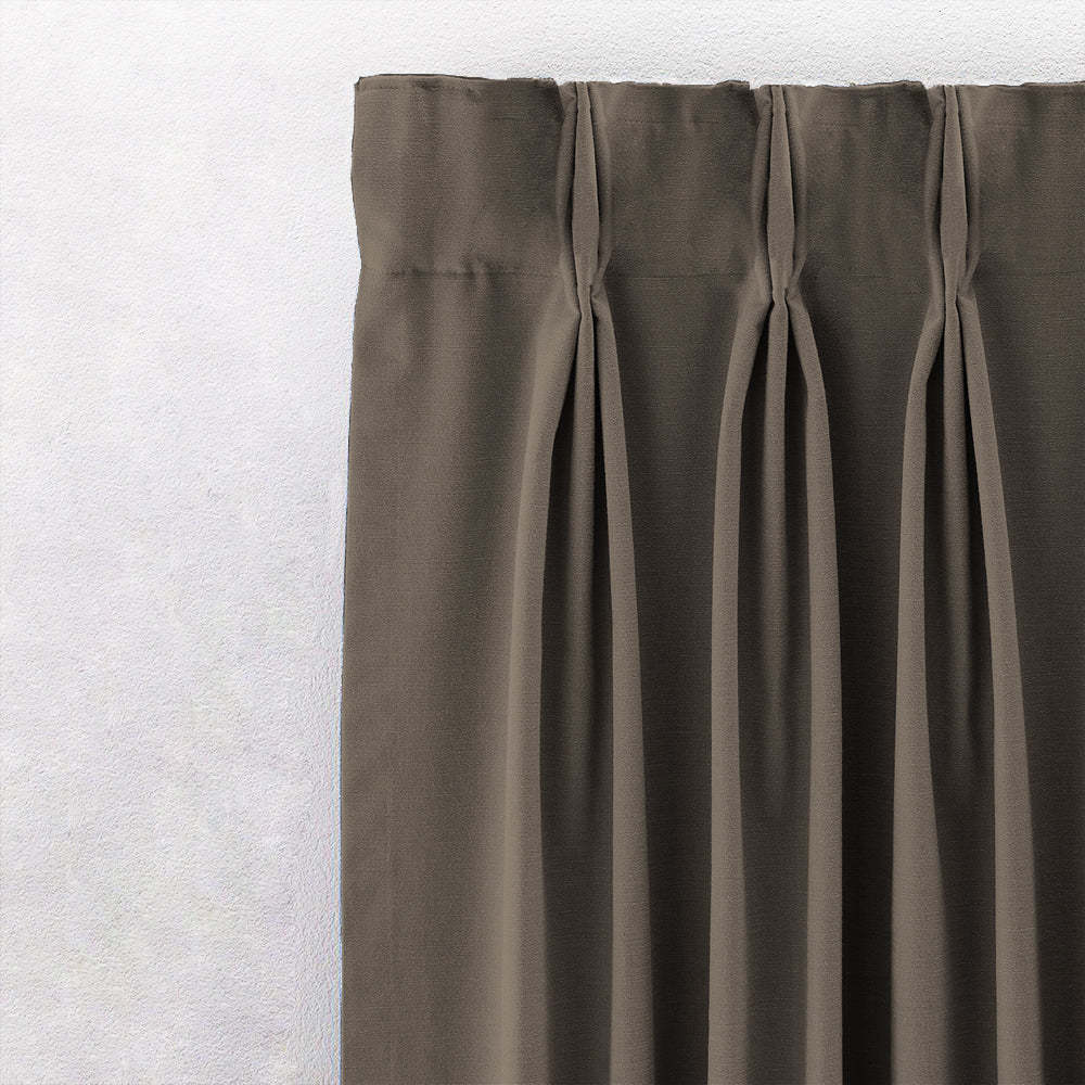Jacquard Room Darkening Curtains in Umber Brown Set Of 2 - (P274)
