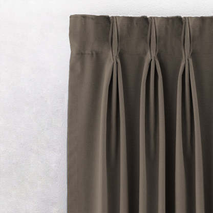 Jacquard Room Darkening Curtains in Umber Brown Set Of 2 - (P274)