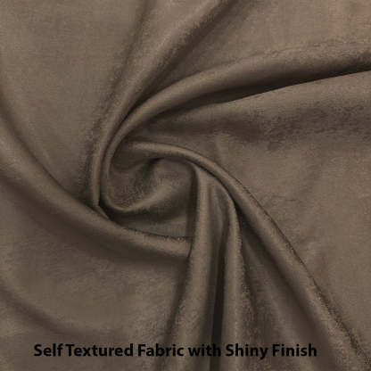 Jacquard Room Darkening Curtains in Umber Brown Set Of 2 - (P274)
