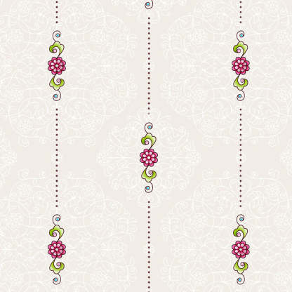 Elegant Ethenic  Print Sheer Semi Transparent Curtain - Set of 2 -DS274A