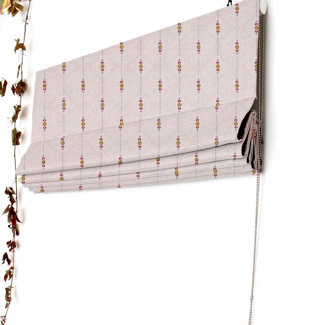 Ethnic Essence Floral Soft Pink Satin Roman Blind (DS274C)