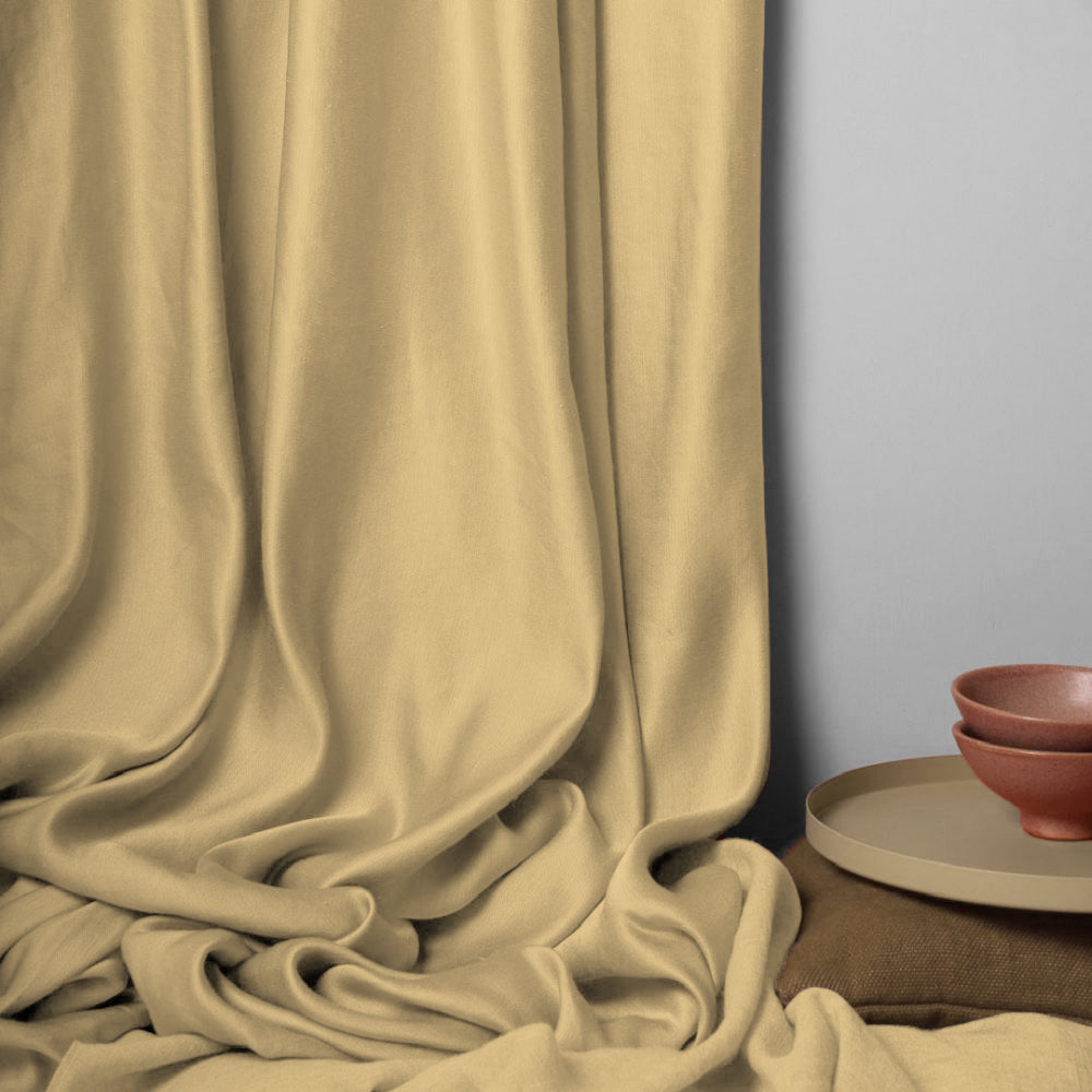 Jacquard Room Darkening Curtains in Peach Orange Set Of 2 - (P278)