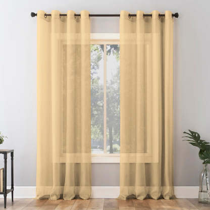 Jacquard Room Darkening Curtains in Peach Orange Set Of 2 - (P278)