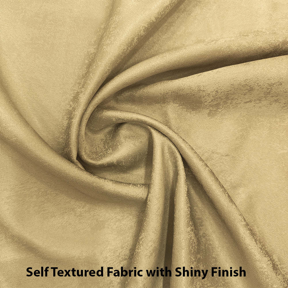 Jacquard Room Darkening Curtains in Peach Orange Set Of 2 - (P278)