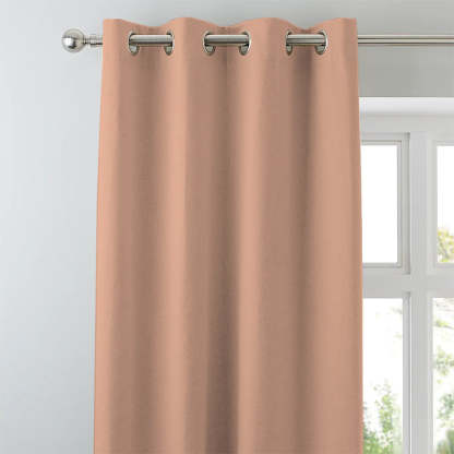 Jacquard Room Darkening Curtains in Apricot Orange Set Of 2 - (P279)