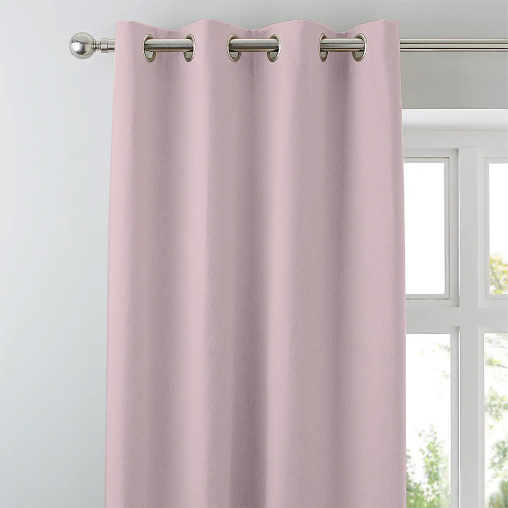 Jacquard Room Darkening Curtains in Lemonade Pink Set Of 2 - (P28)