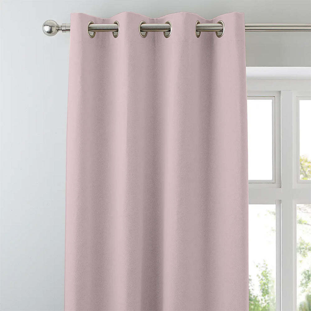 Jacquard Room Darkening Curtains in Lemonade Pink Set Of 2 - (P28)
