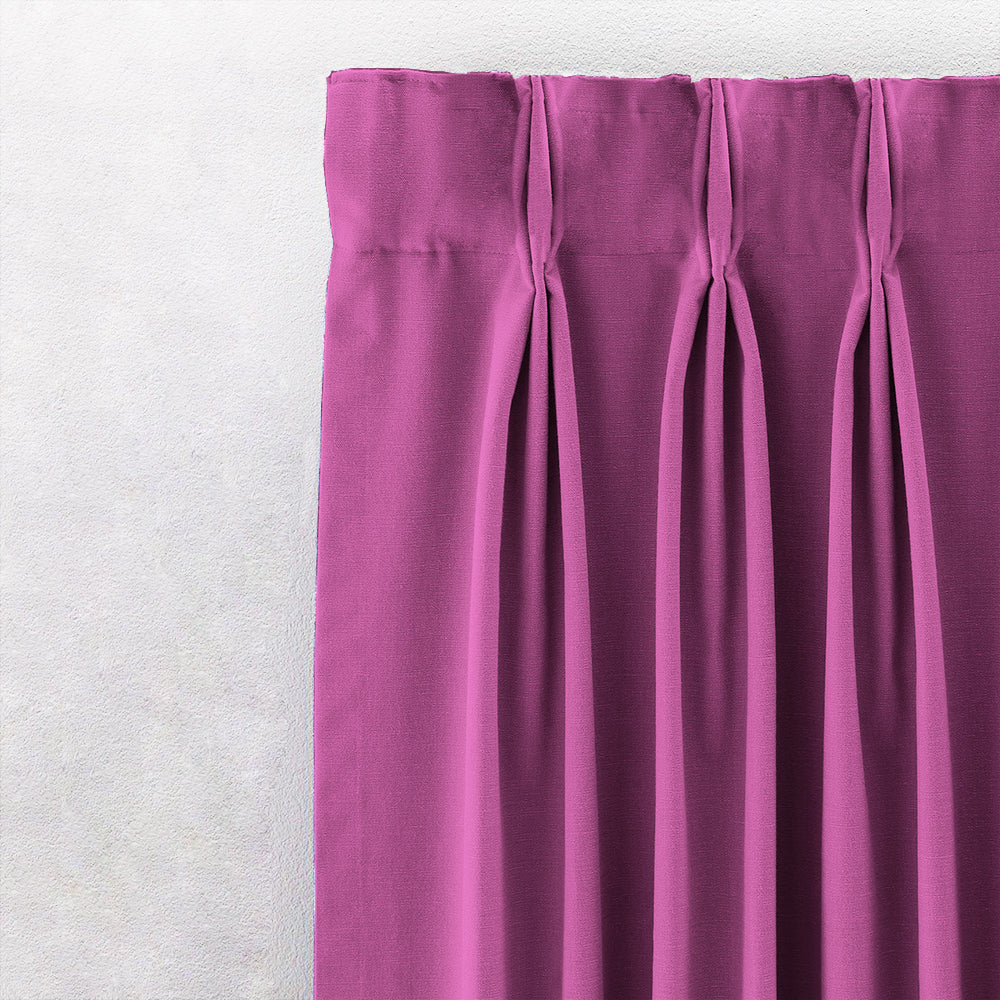Jacquard Room Darkening Curtains in Bubblegum Pink Set Of 2 - (P282)