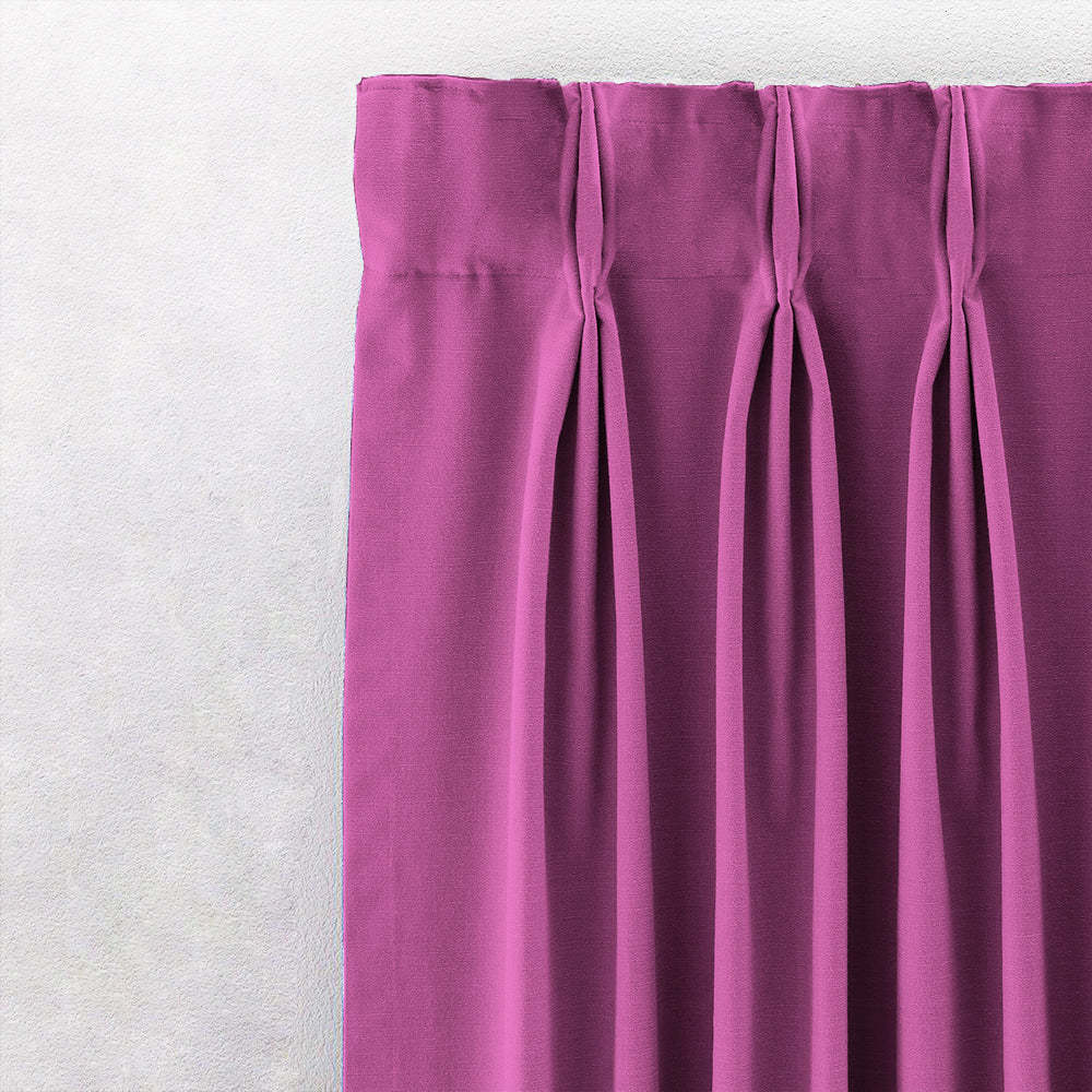 Jacquard Room Darkening Curtains in Bubblegum Pink Set Of 2 - (P282)