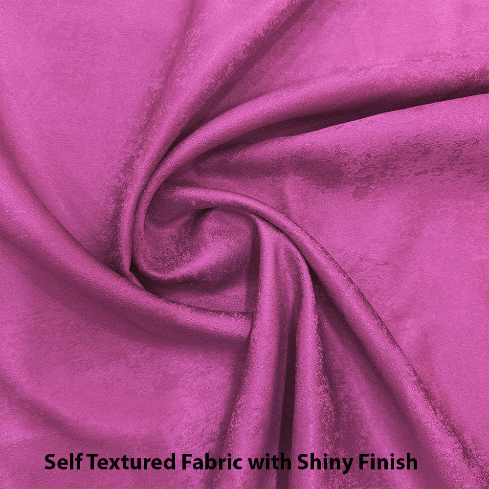 Jacquard Room Darkening Curtains in Bubblegum Pink Set Of 2 - (P282)