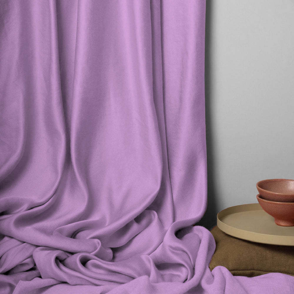 Jacquard Room Darkening Curtains in Mauve Set Of 2 - (P283)