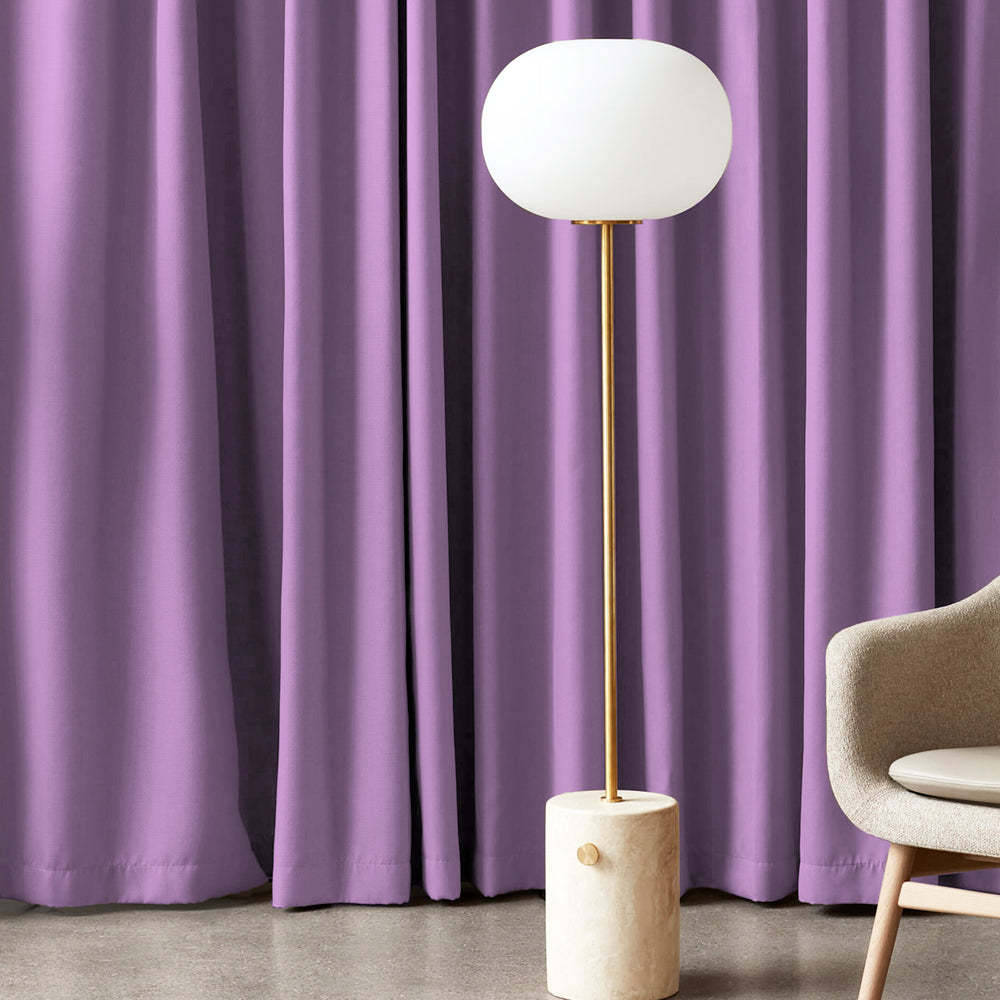 Jacquard Room Darkening Curtains in Mauve Set Of 2 - (P283)