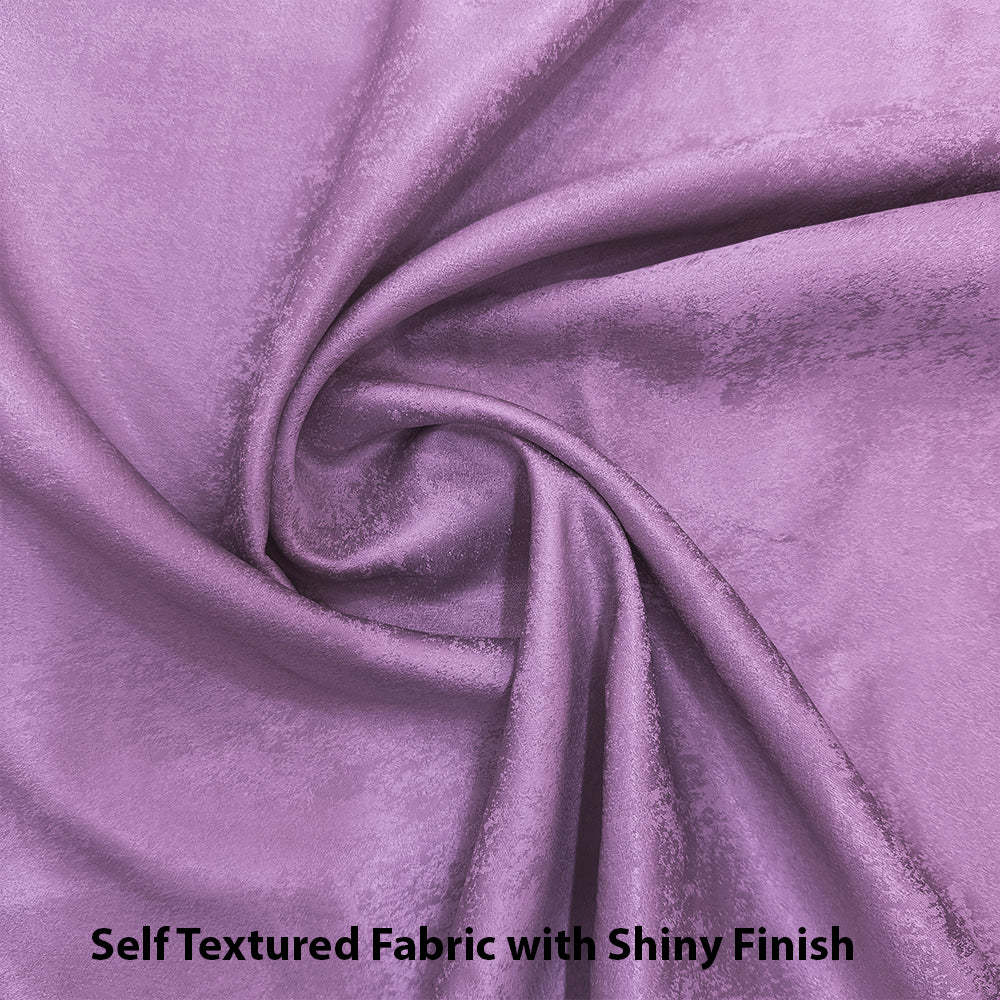 Jacquard Room Darkening Curtains in Mauve Set Of 2 - (P283)
