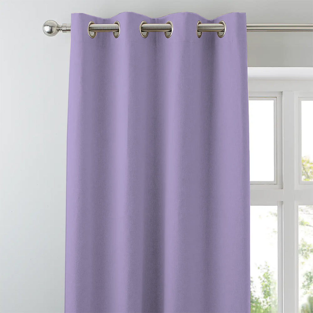 Jacquard Room Darkening Curtains in Fairy Tale Purple Set Of 2 - (P284)