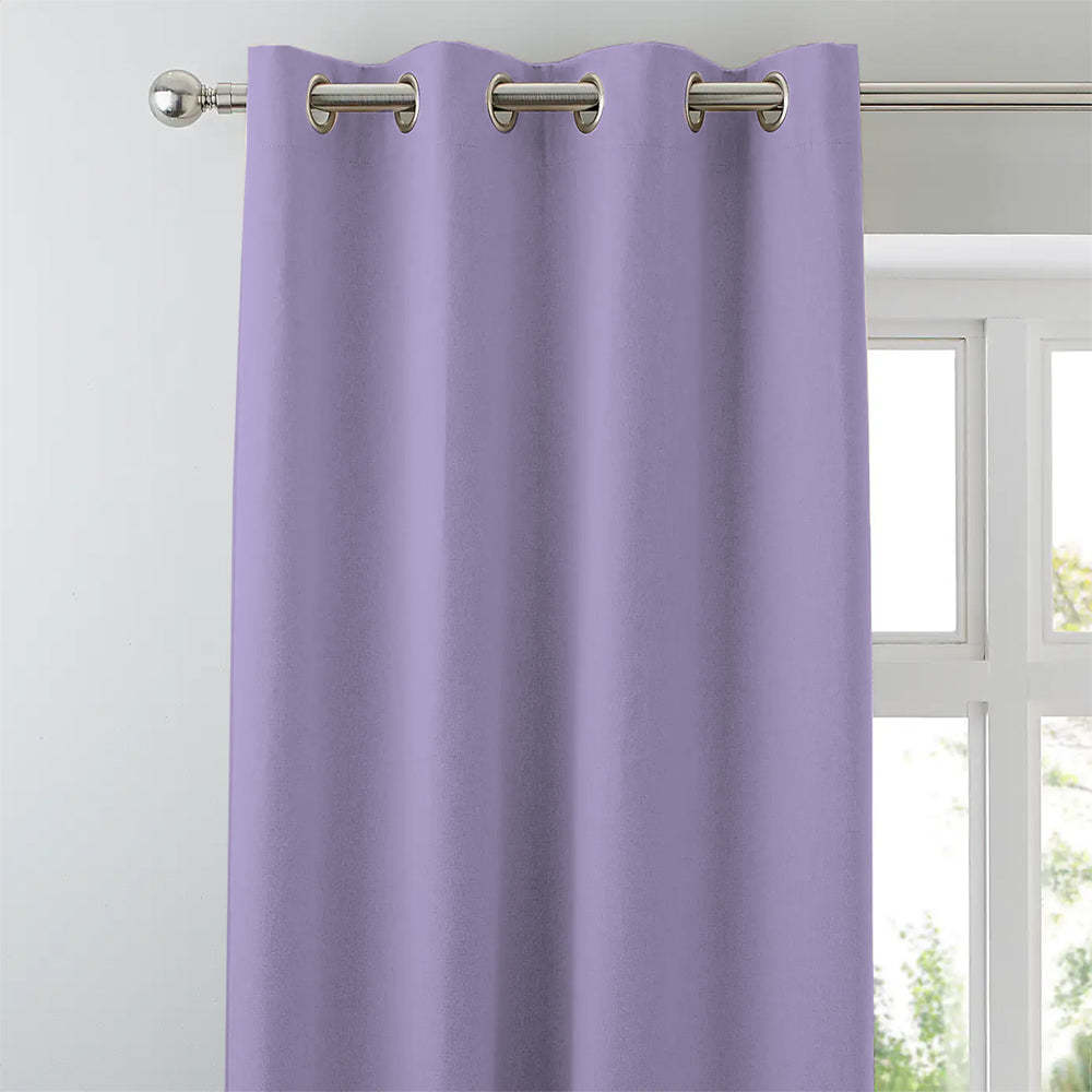 Jacquard Room Darkening Curtains in Fairy Tale Purple Set Of 2 - (P284)