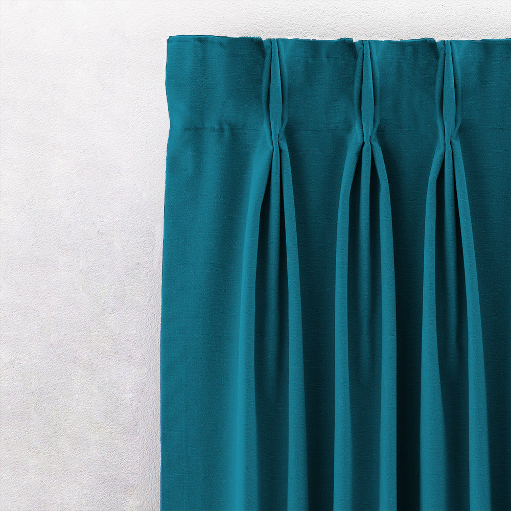 Jacquard Room Darkening Curtains in Blumine Blue Set Of 2 - (P287)