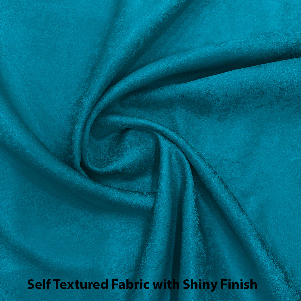 Jacquard Room Darkening Curtains in Blumine Blue Set Of 2 - (P287)