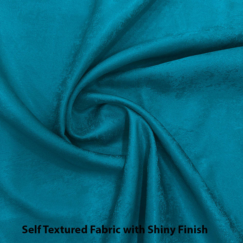 Jacquard Room Darkening Curtains in Blumine Blue Set Of 2 - (P287)
