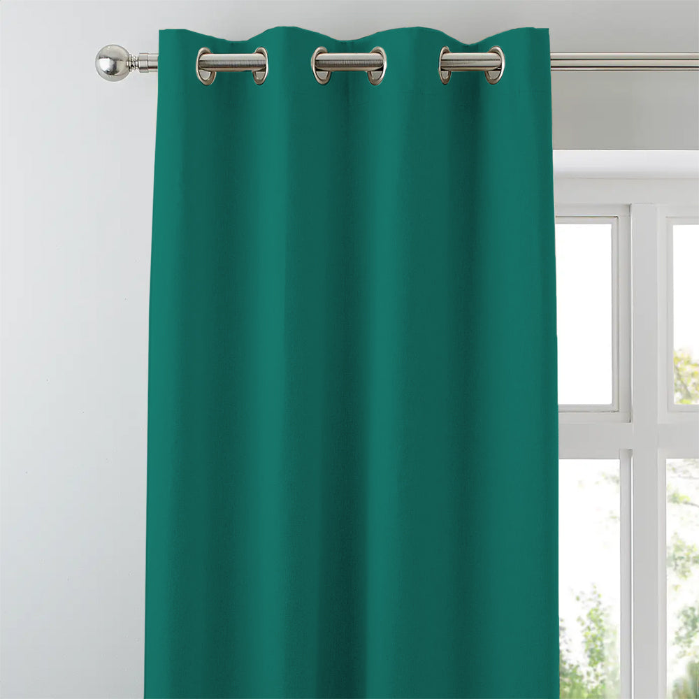 Jacquard Room Darkening Curtains in Thermal Spring Green Set Of 2 - (P288)