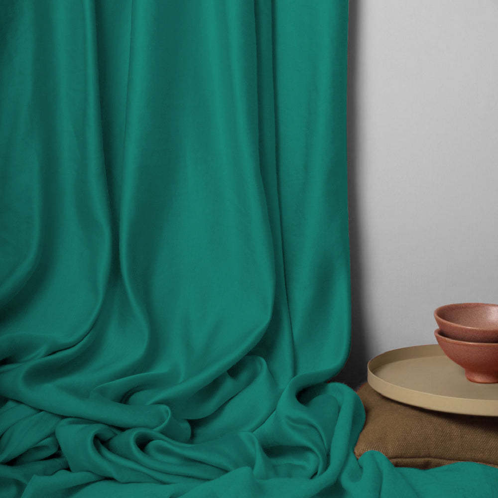 Jacquard Room Darkening Curtains in Thermal Spring Green Set Of 2 - (P288)