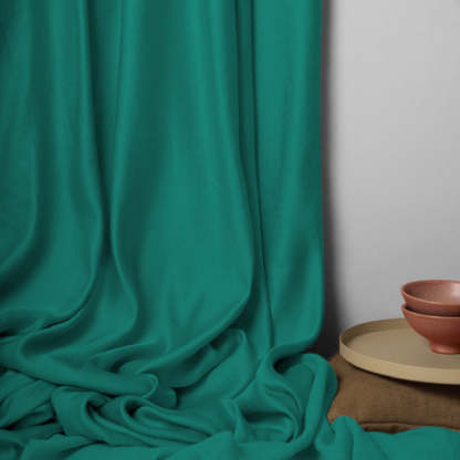 Jacquard Room Darkening Curtains in Thermal Spring Green Set Of 2 - (P288)