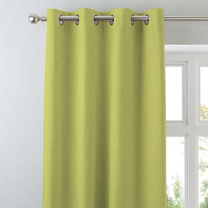 Jacquard Room Darkening Curtains in Yellow Green Set Of 2 - (P290)