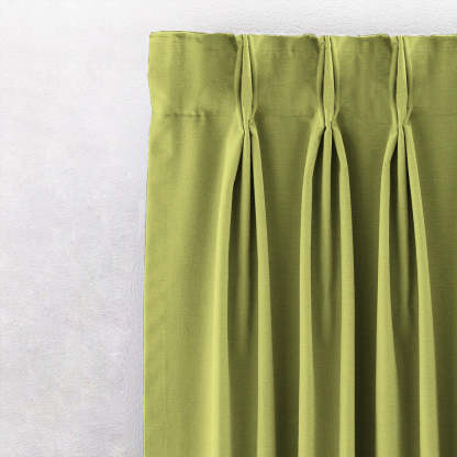 Jacquard Room Darkening Curtains in Yellow Green Set Of 2 - (P290)