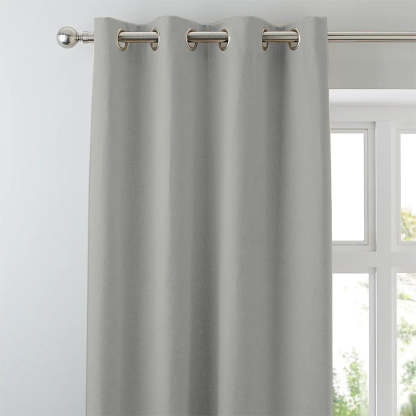 Jacquard Room Darkening Curtains in Aluminum Grey Set Of 2 - (P291)