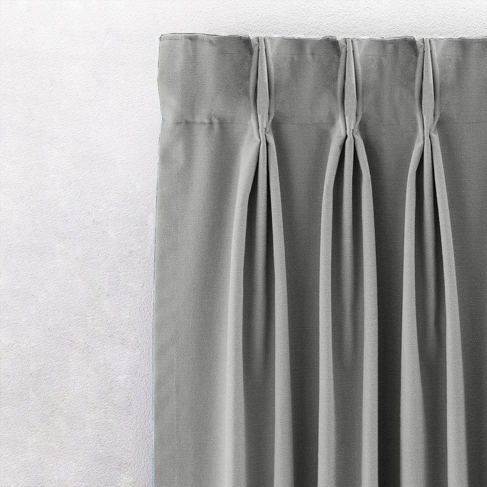 Jacquard Room Darkening Curtains in Aluminum Grey Set Of 2 - (P291)