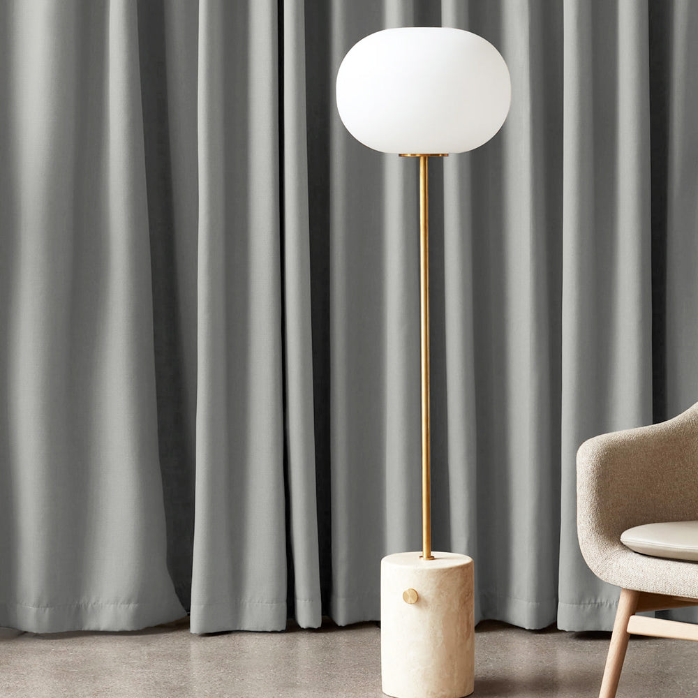 Jacquard Room Darkening Curtains in Aluminum Grey Set Of 2 - (P291)