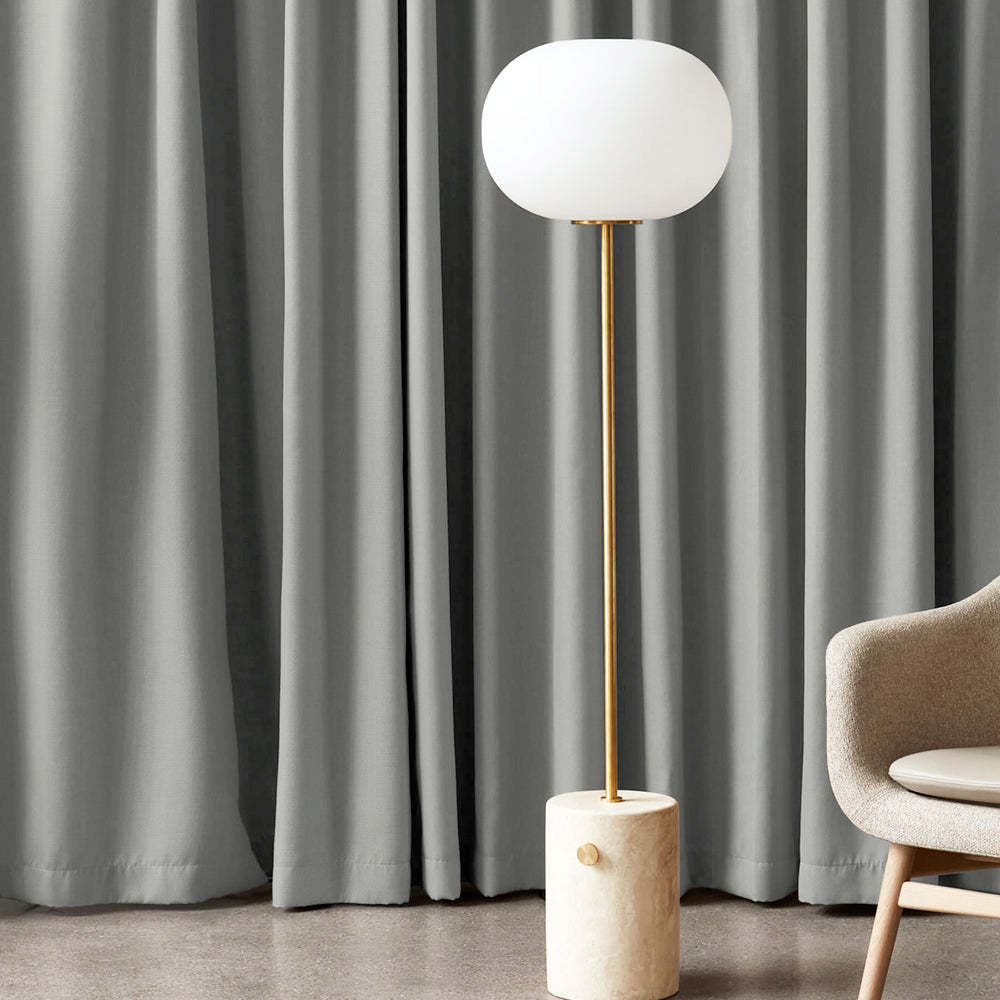 Jacquard Room Darkening Curtains in Aluminum Grey Set Of 2 - (P291)