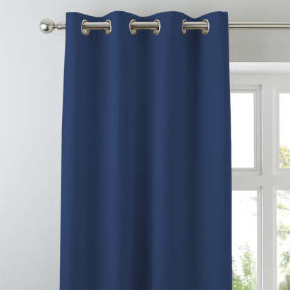 Jacquard Room Darkening Curtains in Pursian Blue Set Of 2 - (P296)