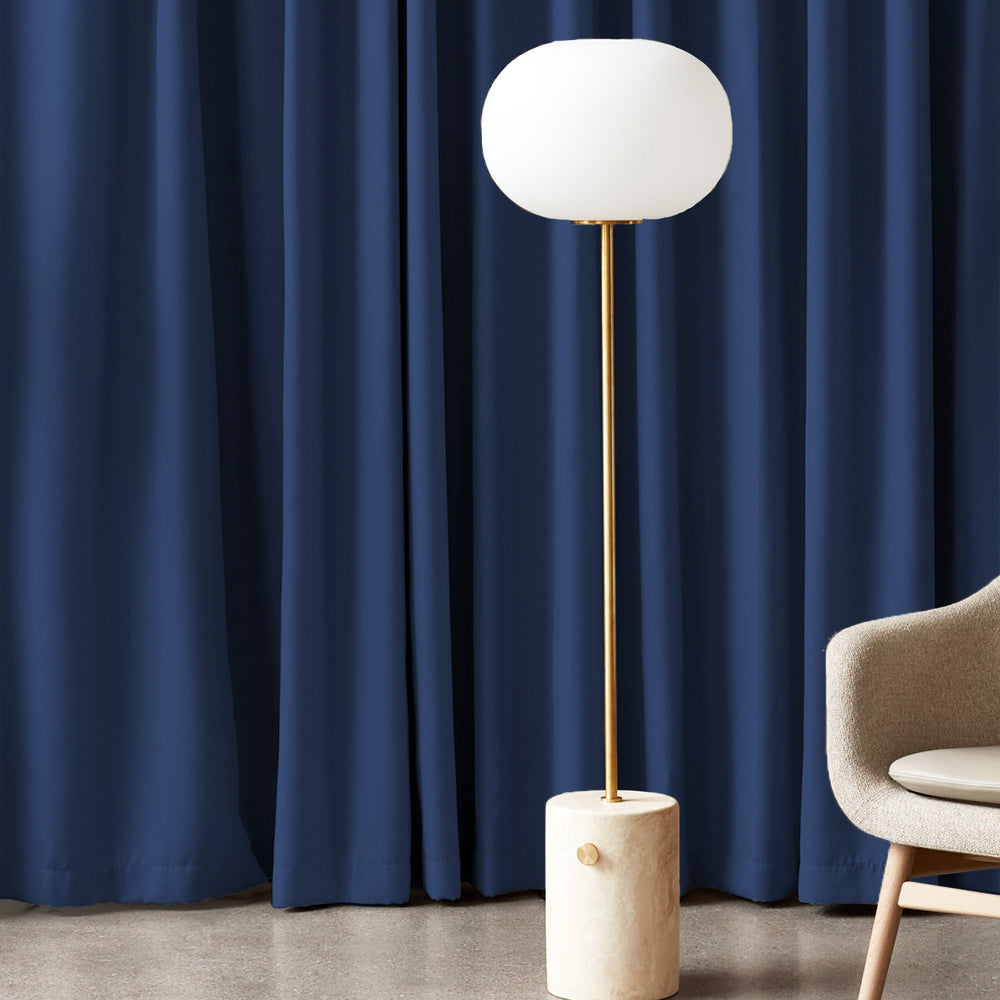 Jacquard Room Darkening Curtains in Pursian Blue Set Of 2 - (P296)