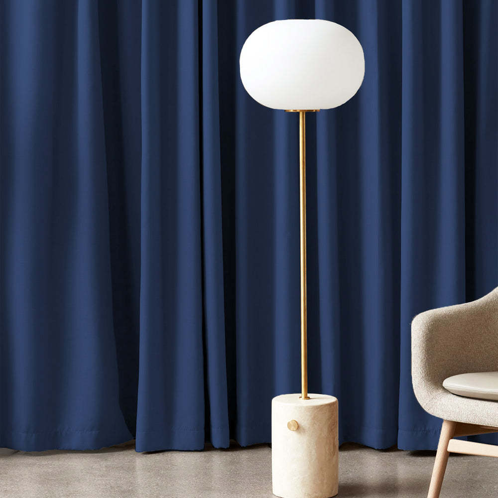 Jacquard Room Darkening Curtains in Pursian Blue Set Of 2 - (P296)