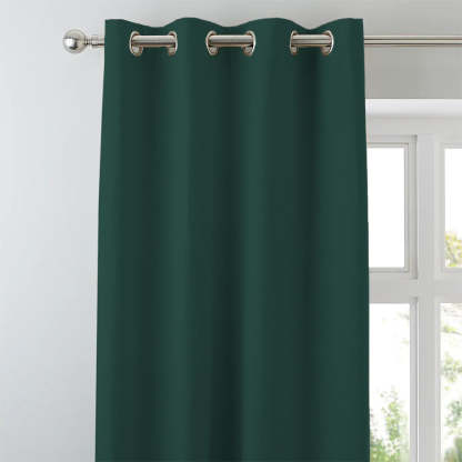 Jacquard Room Darkening Curtains in Blue Green Set Of 2 - (P298)