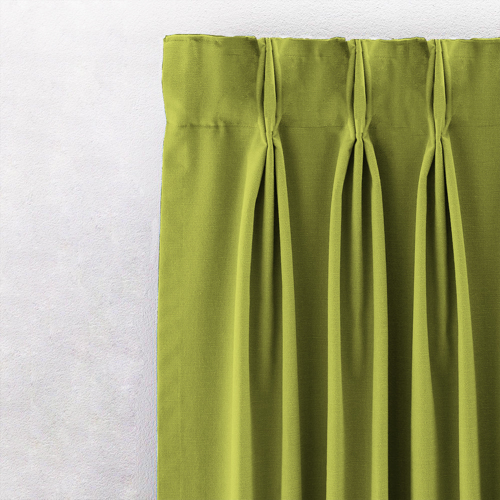 Jacquard Room Darkening Curtains in Acid Green Set Of 2 - (P299)