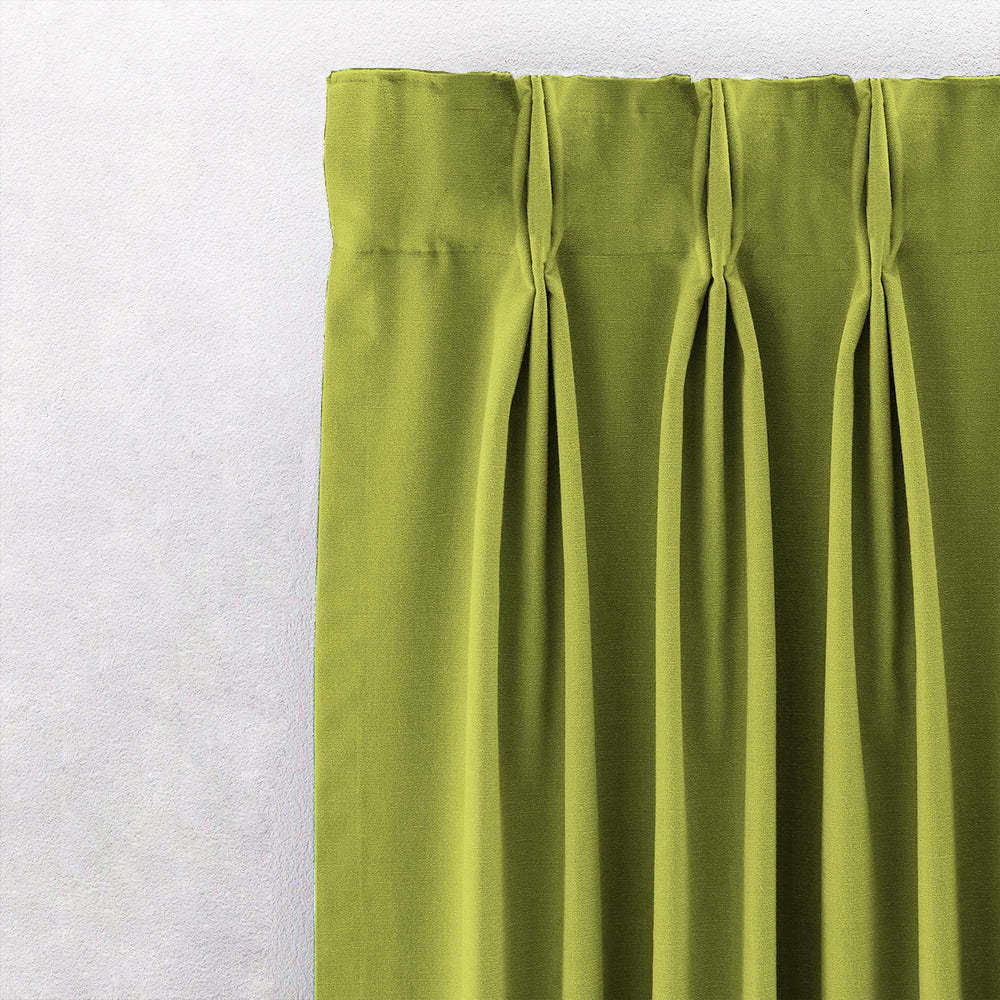 Jacquard Room Darkening Curtains in Acid Green Set Of 2 - (P299)