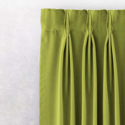 Jacquard Room Darkening Curtains in Acid Green Set Of 2 - (P299)
