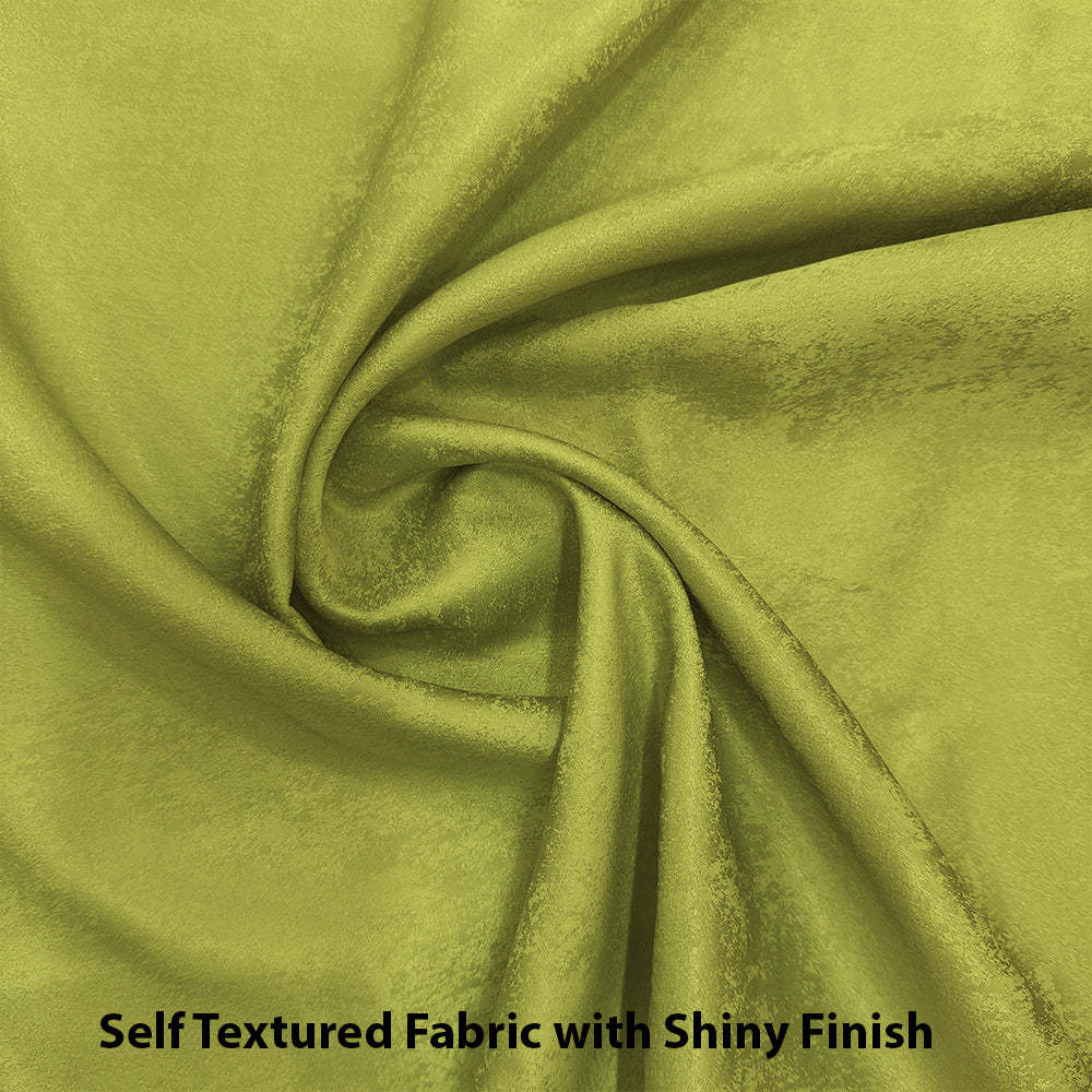 Jacquard Room Darkening Curtains in Acid Green Set Of 2 - (P299)