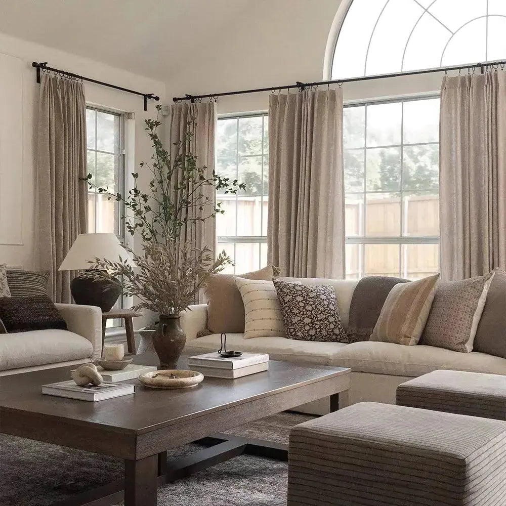Jawara Luxury Linen Cotton Curtain Pleated TWOPAGES