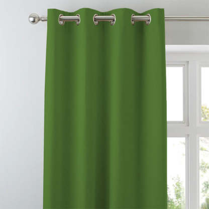 Jacquard Room Darkening Curtains in Fern Green Set Of 2 - (P30)